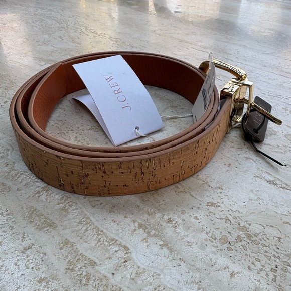 J Crew Reversable cork and gold belt - Picture 2 of 7